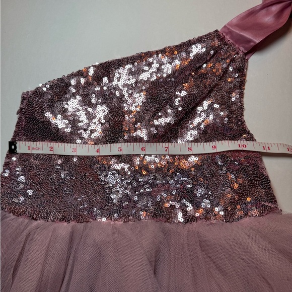 Formal Dress sequin/tutu Girls ribbon strap purplish - Picture 9 of 13
